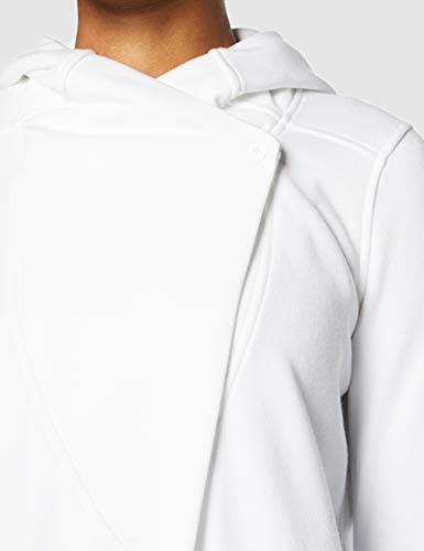 Marca Amazon - AURIQUE Sudadera Cruzada con Capucha Mujer, Blanco (White), 40, Label:M