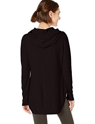 Marca Amazon - Daily Ritual - Jersey cómodo de punto con capucha para mujer, Negro, US M (EU M - L)