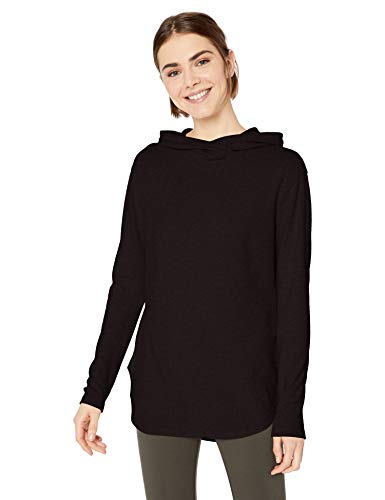 Marca Amazon - Daily Ritual - Jersey cómodo de punto con capucha para mujer, Negro, US M (EU M - L)