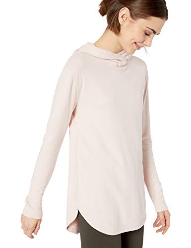 Marca Amazon - Daily Ritual - Jersey cómodo de punto con capucha para mujer, Rosado, US M (EU M - L)