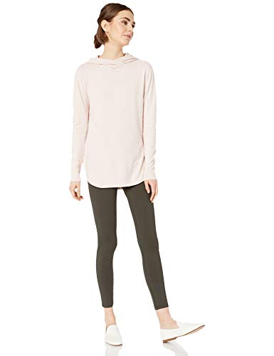 Marca Amazon - Daily Ritual - Jersey cómodo de punto con capucha para mujer, Rosado, US M (EU M - L)