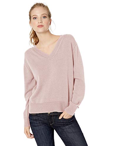 Marca Amazon - Daily Ritual - Jersey de cuello de pico 100 % algodón para mujer, Morado (Lilac Lilac), US XXL (EU 3XL - 4XL)