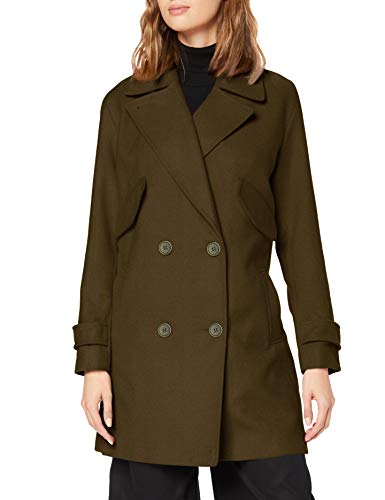Marca Amazon - find. Abrigo Cruzado Mujer, Verde (Other), 36, Label: XS