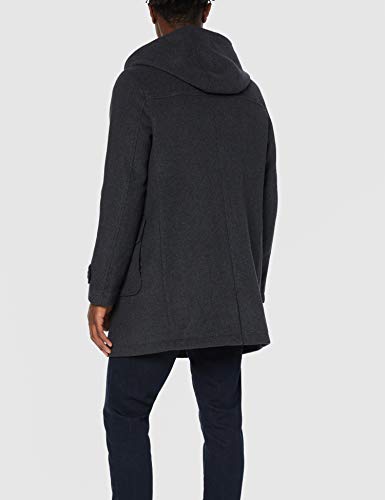 Marca Amazon - find. Abrigo Estilo Trenca de Lana Hombre, gris (Charcoal), S, Label: S