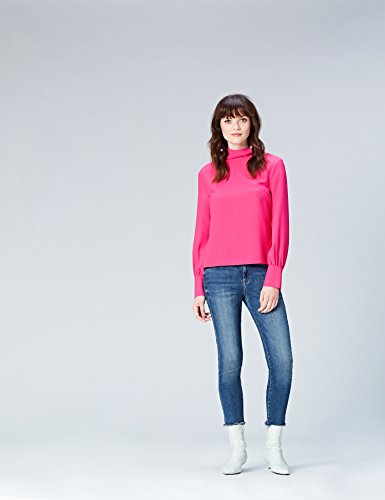 Marca Amazon - find. AN5478, Blusa de Cuello Alto Para Mujer, Rosa (Fuchsia Pink), 42, Label: L
