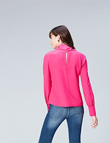 Marca Amazon - find. AN5478, Blusa de Cuello Alto Para Mujer, Rosa (Fuchsia Pink), 42, Label: L