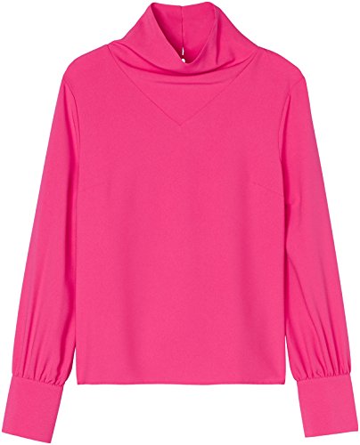 Marca Amazon - find. AN5478, Blusa de Cuello Alto Para Mujer, Rosa (Fuchsia Pink), 42, Label: L