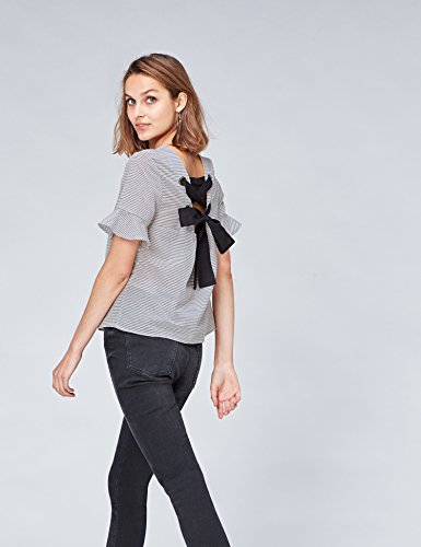 Marca Amazon - find. Blusa de Rayas para Mujer, Negro (Black), 36, Label: XS