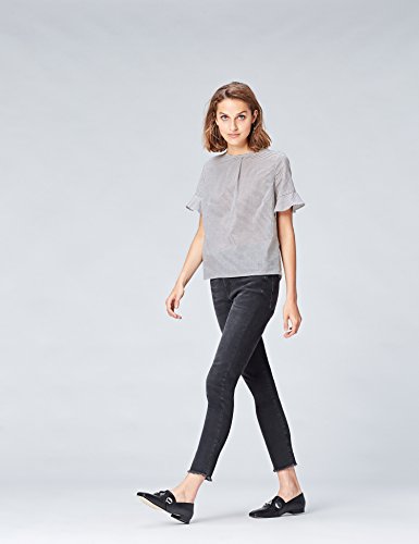 Marca Amazon - find. Blusa de Rayas para Mujer, Negro (Black), 40, Label: M