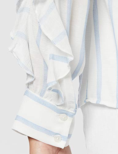 Marca Amazon - find. Blusa Mujer, Azul (Blau), 36, Label: XS