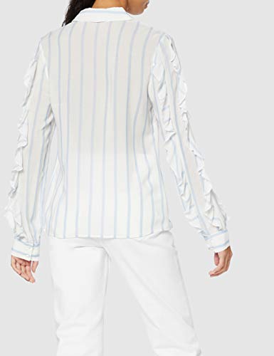 Marca Amazon - find. Blusa Mujer, Azul (Blau), 36, Label: XS