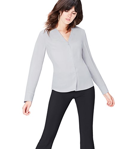 Marca Amazon - find. Blusa para Mujer, Gris (Grau), 40, Label: M