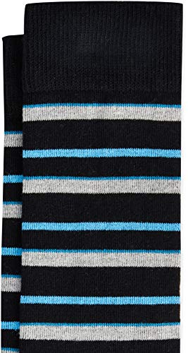 Marca Amazon - find. Calcetines por Media Pierna de Algodón Hombre, Pack de 7, Multicolor (Autumn Stripe), 39-43.5 EU, Label: 6-9.5 UK