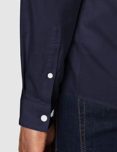 Marca Amazon - find. Camisa Oxford de Manga Larga Hombre, azul (marino), XS, Label: XS