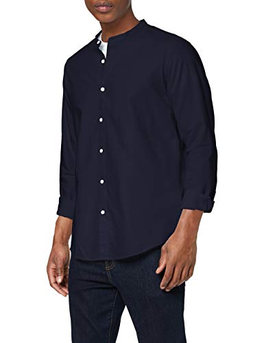 Marca Amazon - find. Camisa Oxford de Manga Larga Hombre, azul (marino), XS, Label: XS