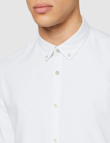 Marca Amazon - find. Camisa Oxford de Manga Larga Hombre, Verde (Aqua), M, Label: M