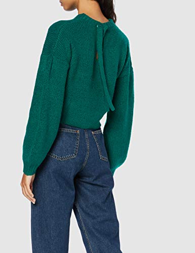 Marca Amazon - find. Camiseta con Cuello Redondo Mujer, Verde (Grün), 42, Label: L