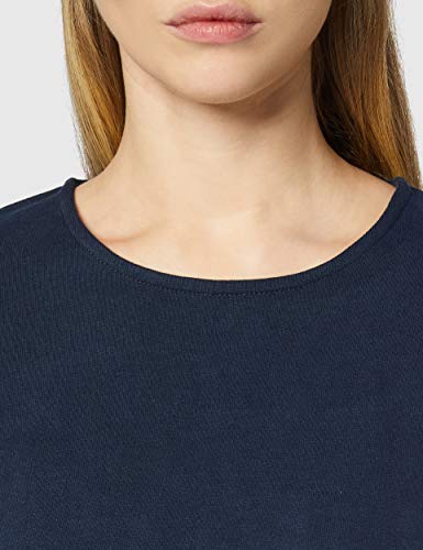 Marca Amazon - find. Camiseta de Manga Larga y Cuello Redondo Mujer, Azul (Navy), 40, Label: M