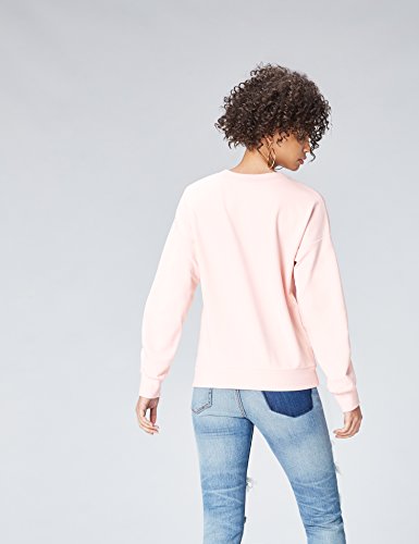 Marca Amazon - find. Chaqueta Asimétrica con Cremalleras para Mujer, Rosa (Soft Peach), 38, Label: S