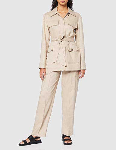 Marca Amazon - find. Chaqueta Utilitaria Mujer, Beige (Natural), 36, Label: XS