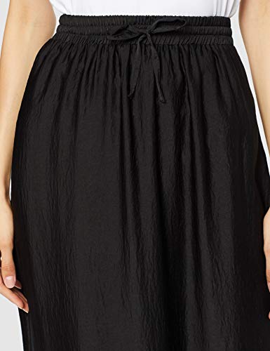 Marca Amazon - find. Falda con Volante Larga Mujer, Negro (Black), 36, Label: XS