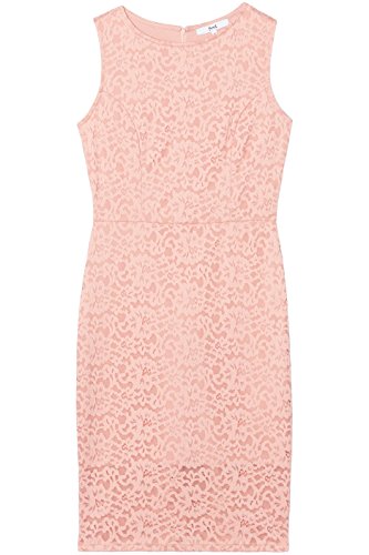 Marca Amazon - find. Falda Midi Ajustada de Encaje para Mujer, Rosa (Blush), 38, Label: S