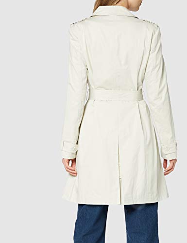 Marca Amazon - find. Gabardina Corta Estilo Trench para Mujer, Beige (Ecru), 40, Label: M