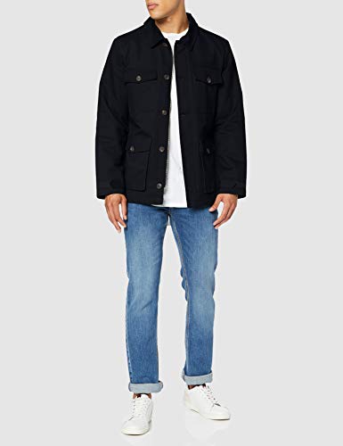 Marca Amazon - find. Guerrera de Algodón Hombre, Negro (Black), L, Label: L