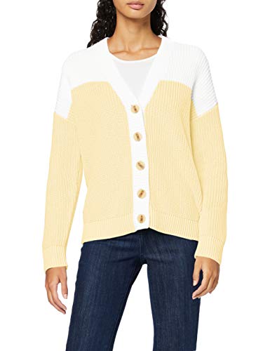 Marca Amazon - find. Jersey Ancho con Cuello Redondo de Algodón Mujer, amarillo (Lemon), 46, Label: XXL