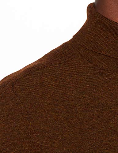 Marca Amazon - find. Jersey con Cuello Cisne Hombre, Marrón (Rust), XS, Label: XS