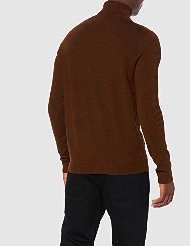 Marca Amazon - find. Jersey con Cuello Cisne Hombre, Marrón (Rust), XS, Label: XS