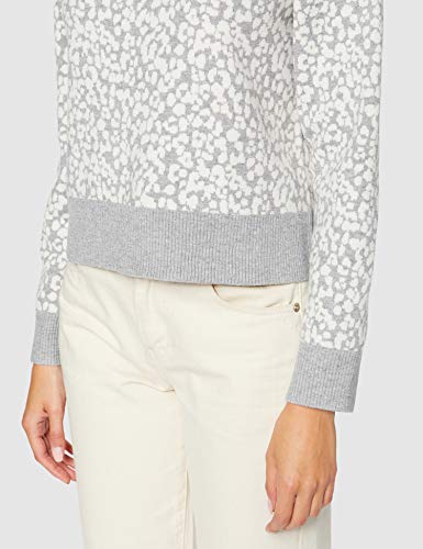 Marca Amazon - find. Jersey con Cuello Redondo Mujer, Gris (Grey Mix), 40, Label: M