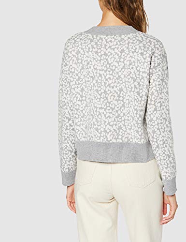 Marca Amazon - find. Jersey con Cuello Redondo Mujer, Gris (Grey Mix), 40, Label: M