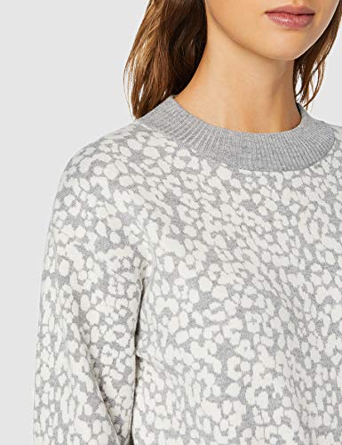 Marca Amazon - find. Jersey con Cuello Redondo Mujer, Gris (Grey Mix), 40, Label: M