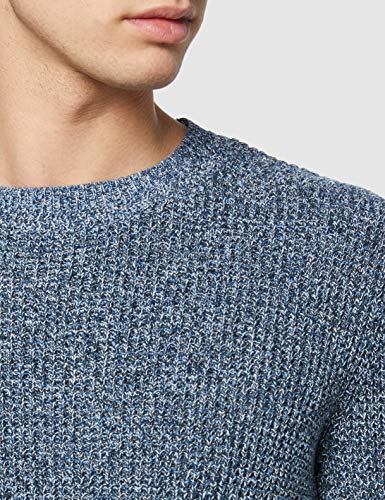 Marca Amazon - find. Jersey de Algodón Hombre, Azul (Blue Twist)., L, Label: L