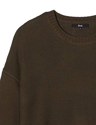 Marca Amazon - find. Jersey de Algodón para Mujer, Verde (Khaki), 48, Label: 3XL