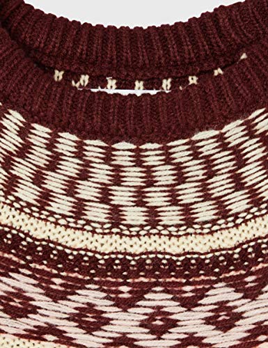 Marca Amazon - find. Jersey de Grecas Hombre, Rojo (Mulberry), XS, Label: XS