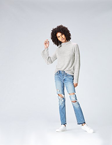 Marca Amazon - find. Jersey de Manga Ancha para Mujer, Gris (Grey Marl), 38, Label: S
