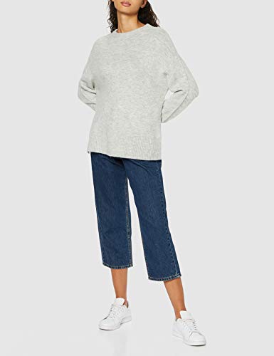 Marca Amazon - find. Jersey de Punto para Mujer, Gris (Grey), 36, Label: XS