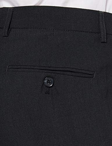 Marca Amazon - find. Pantalón Ajustado de Traje Hombre, gris (Charcoal), 34W / 33L, Label: 34W / 33L