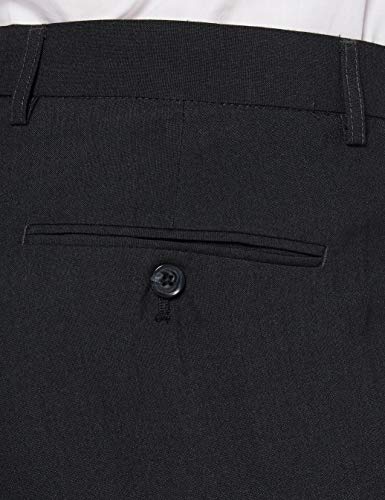Marca Amazon - find. Pantalón Ajustado de Traje Hombre, gris (Charcoal), 34W / 33L, Label: 34W / 33L