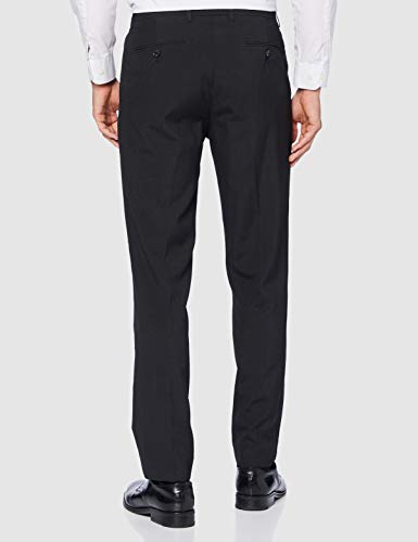 Marca Amazon - find. Pantalón Ajustado de Traje Hombre, gris (Charcoal), 34W / 33L, Label: 34W / 33L