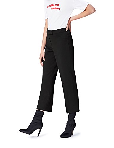Marca Amazon - find. Pantalones Cropped para Mujer, Negro (Black), 44, Label: XL