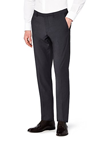 Marca Amazon - find. Pantalones Hombre, Gris (Char), 34W / 31L, Label: 34W / 31L