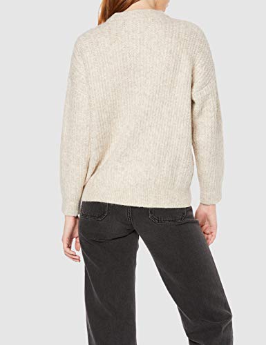 Marca Amazon - find. Phrm3686 - jersey mujer Mujer, Beige (Oatmeal), 44, Label: XL