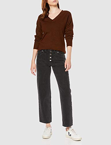 Marca Amazon - find. Phrm3691 - jersey mujer Mujer, Marrón (Brown), 40, Label: M