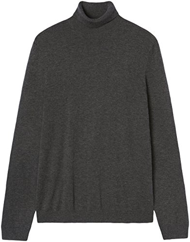 Marca Amazon - find. Roll Neck - Suéter Hombre, Gris (Mid Grey), S, Label: S