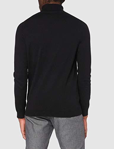 Marca Amazon - find. Roll Neck - Suéter Hombre, Negro (Black Black), 3XL, Label: 3XL