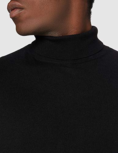 Marca Amazon - find. Roll Neck - Suéter Hombre, Negro (Black Black), 3XL, Label: 3XL