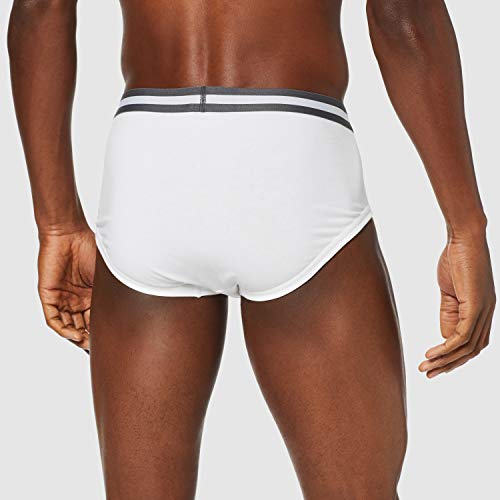 Marca Amazon - find. Slip para Hombre Y-Front, Pack de 5, Blanco (White), XL, Label: XL